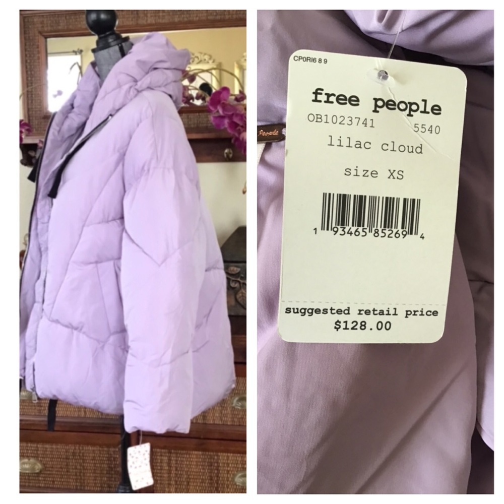Free People Hailey Hooded Puffer Coat.  NWT. - Picture 7 of 8